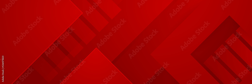 Obraz premium Abstract red deometric banner design background