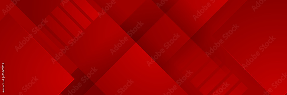 Fototapeta premium Abstract red deometric banner design background