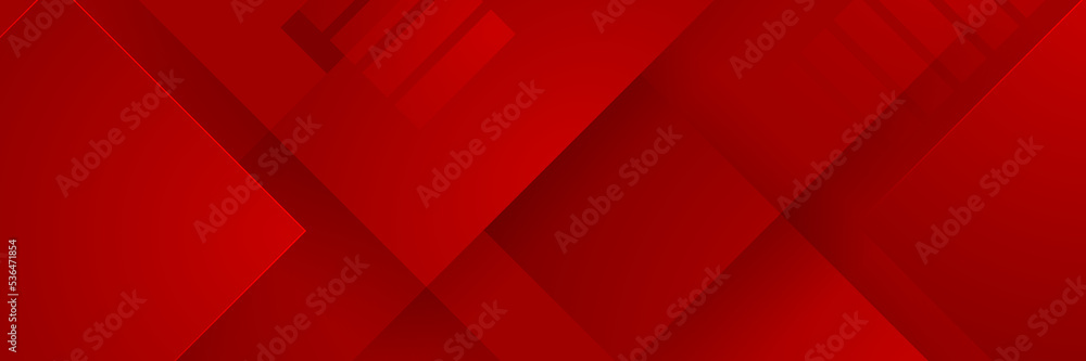 Abstract red deometric banner design background