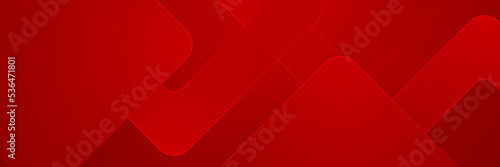 Abstract red deometric banner design background