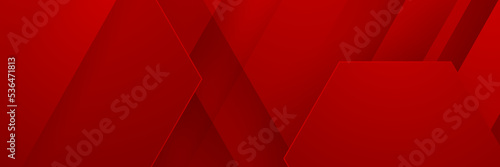 Abstract red deometric banner design background