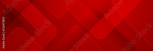 Abstract red deometric banner design background photo