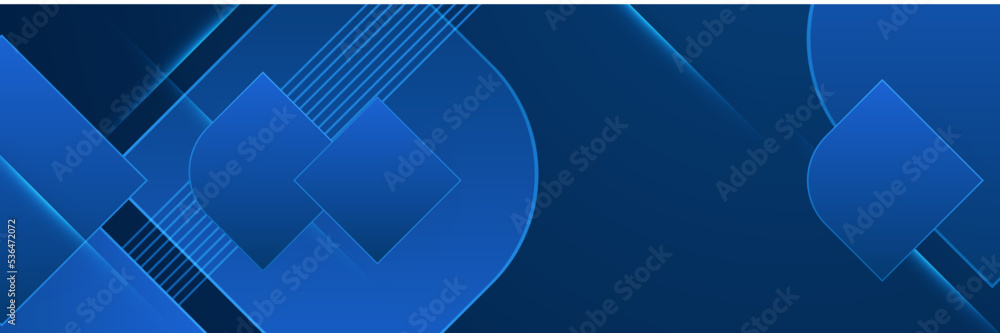 Abstract blue geometric banner design background Abstract blue geometric banner design background