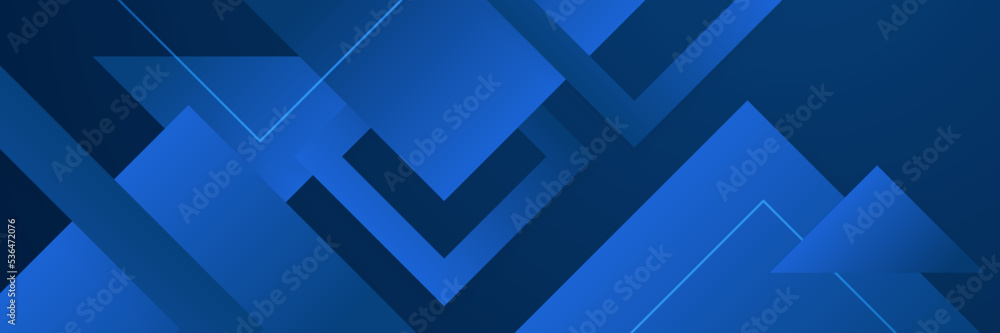 Abstract blue geometric banner design background Abstract blue geometric banner design background
