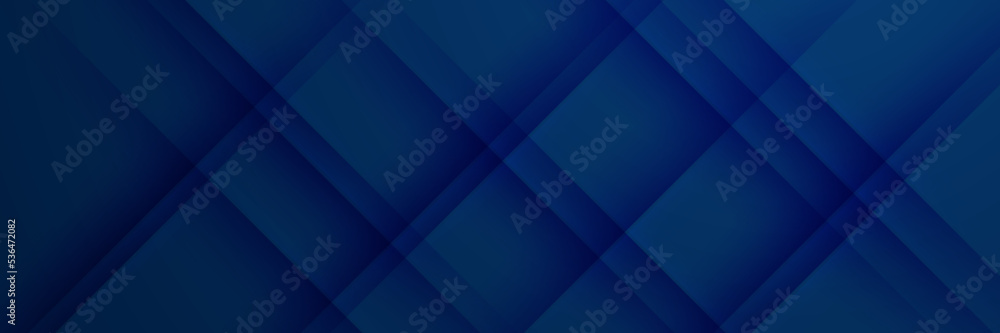 Fototapeta premium Abstract blue geometric banner design background