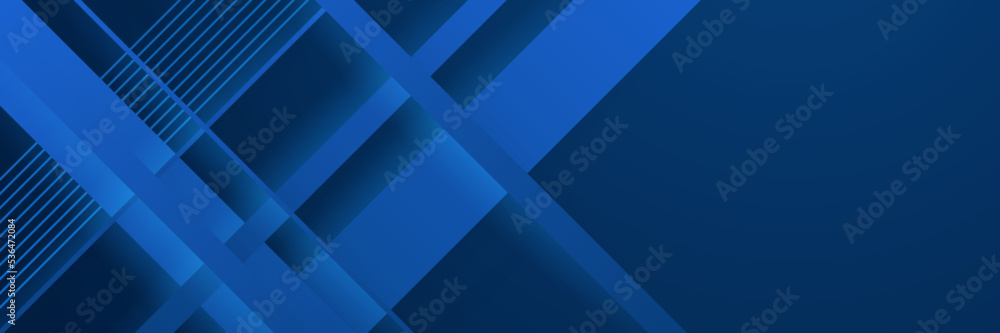 Obraz premium Abstract blue geometric banner design background