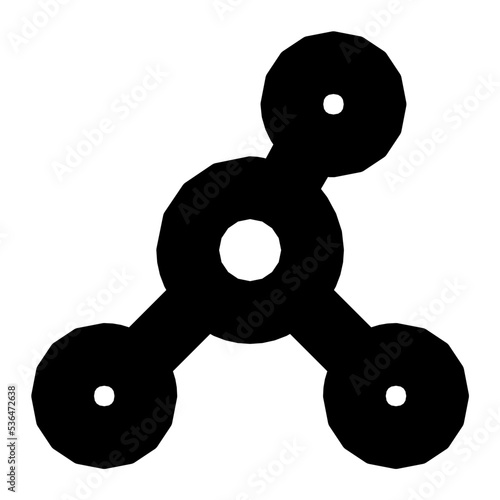 Atom Flat Vector Icon