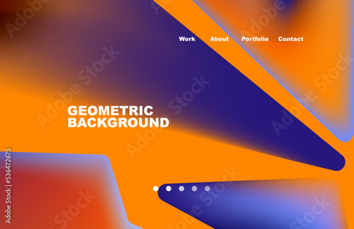 Shards shape composition abstract background. Web page for website or mobile app wallpaper
