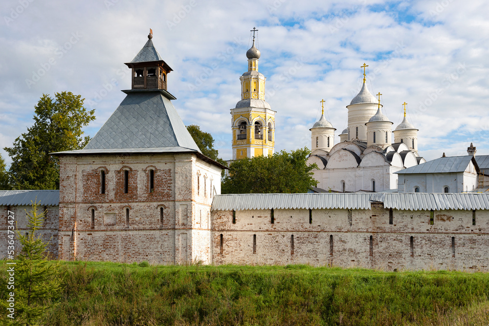 At the ancient Spaso-Prilutsky Dimitriev Monastery on a August morning. Vologda, Russia
