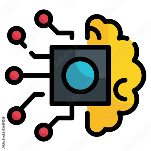 brain artificial intelligence technology icon
