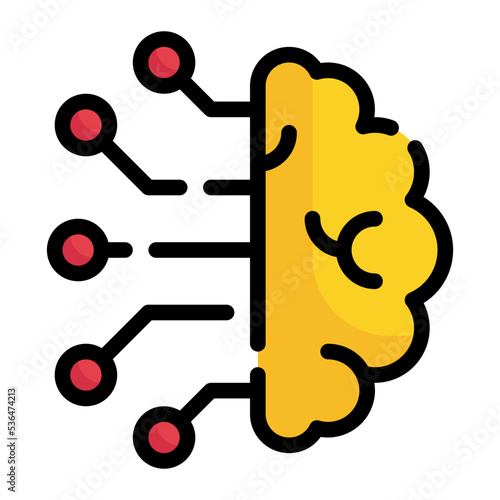brain artificial intelligence technology icon