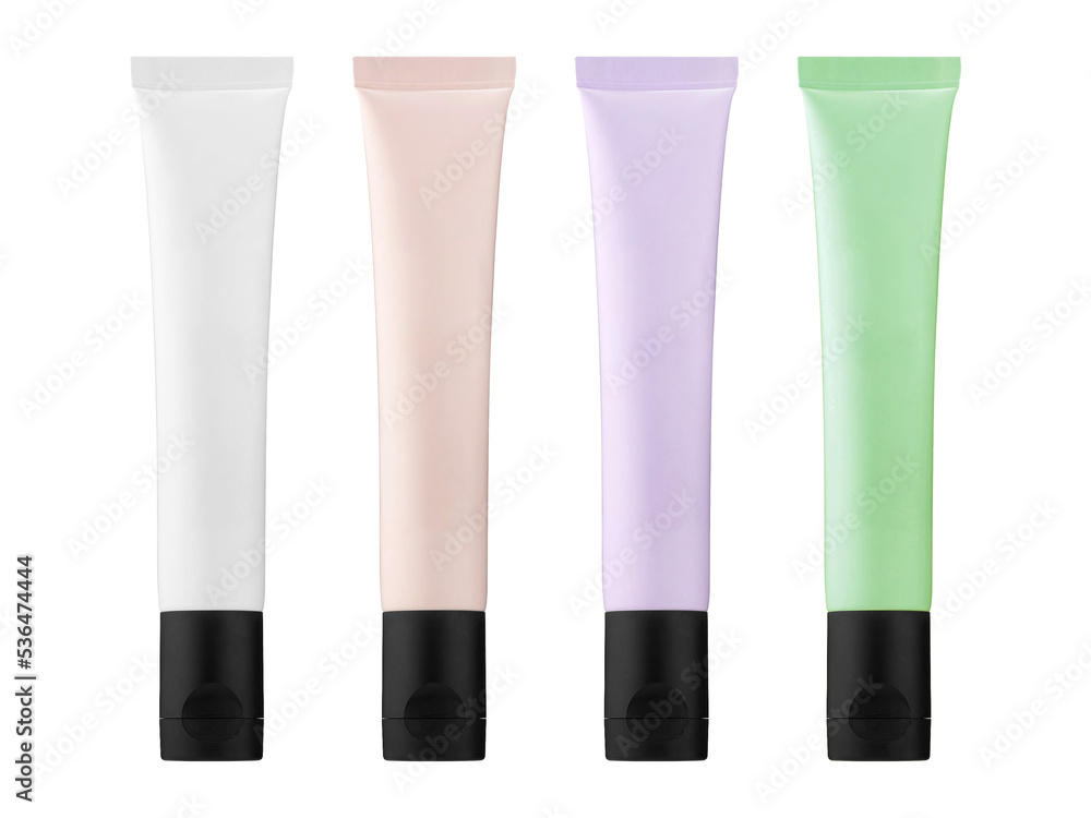 Collection of cosmetic tube isolated Collection of cosmetic tube isolated