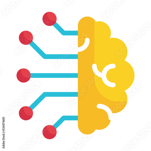 brain artificial intelligence technology icon