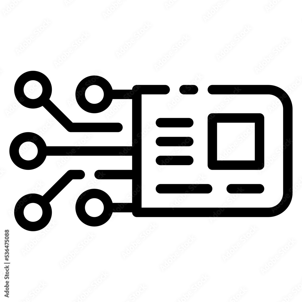 id card artificial intelligence technology icon id card artificial intelligence technology icon