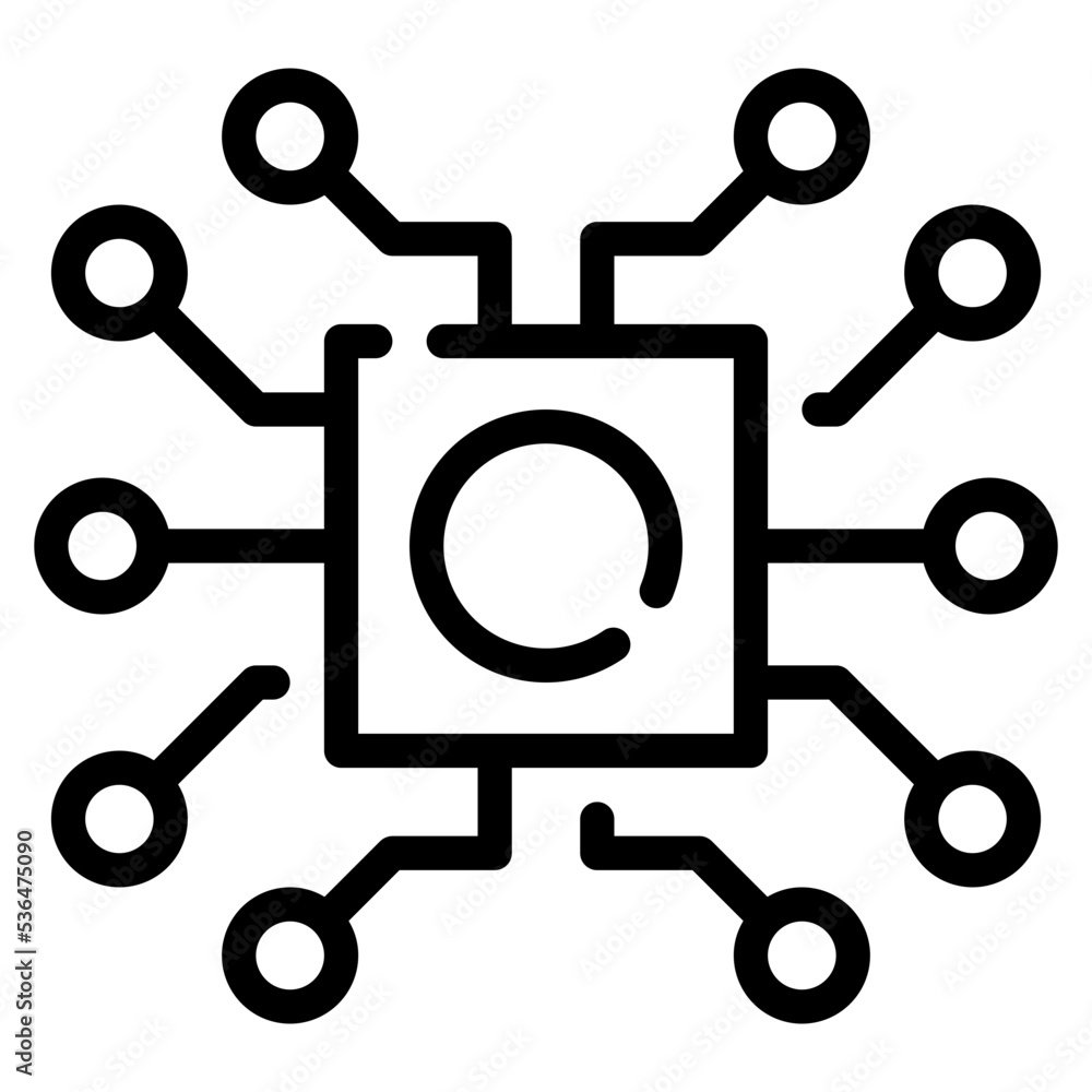 chip ai artificial intelligence technology icon chip ai artificial intelligence technology icon