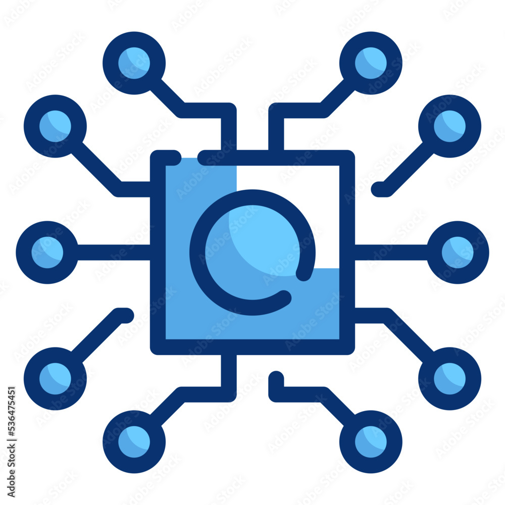 chip ai artificial intelligence technology icon chip ai artificial intelligence technology icon