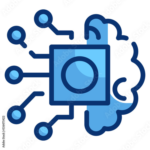 brain artificial intelligence technology icon