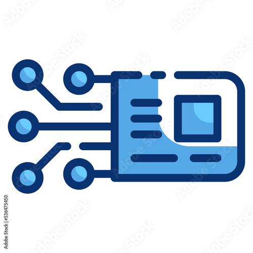 id card artificial intelligence technology icon