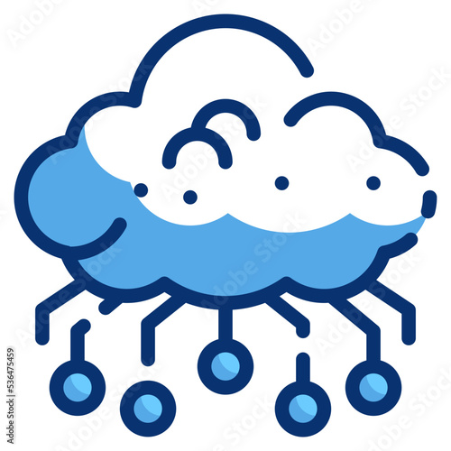 cloud computing technology artificial intelligence icon