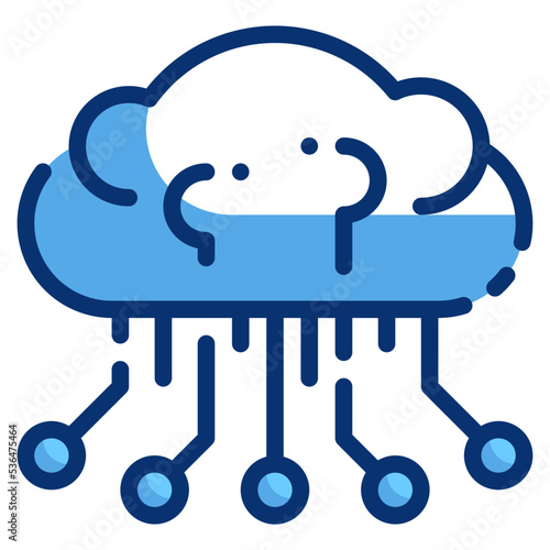 cloud computing technology artificial intelligence icon