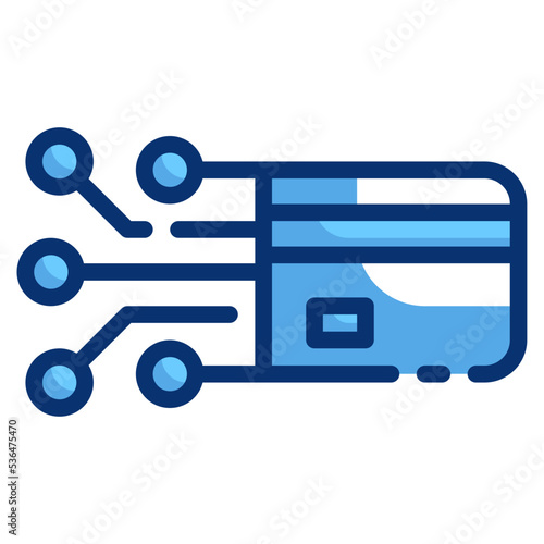 credit card artificial intelligence technology icon