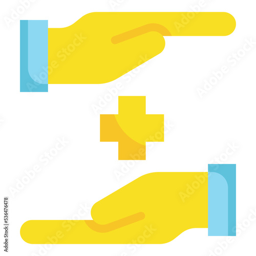 blood donor with hand icon