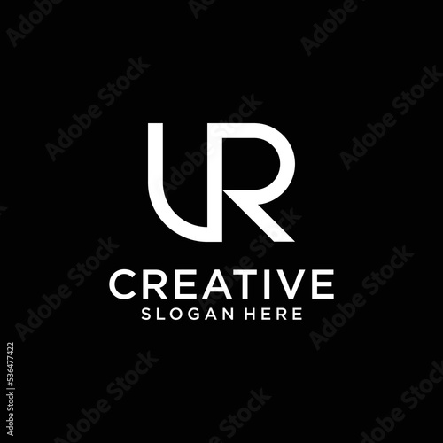 Abstract letter u r Logo Design Template