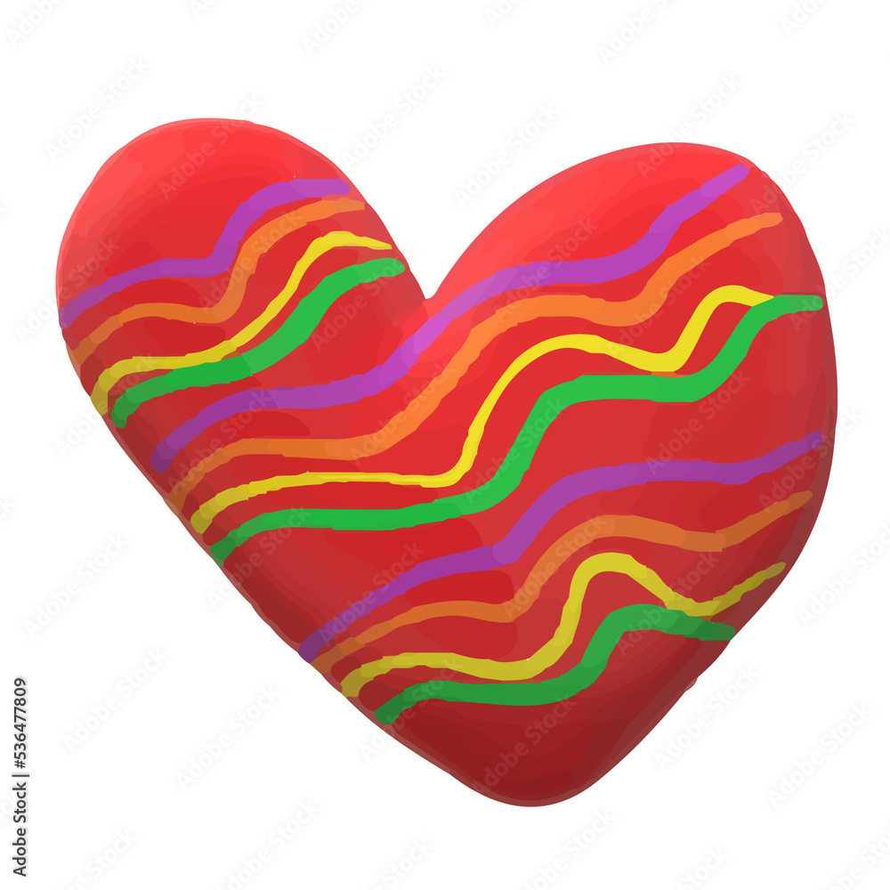 3D Hearts, Icon for Valentine's Day, Modern Style Heart, Festival of Love Celebration Decoration 3D Hearts, Icon for Valentine's Day, Modern Style Heart, Festival of Love Celebration Decoration