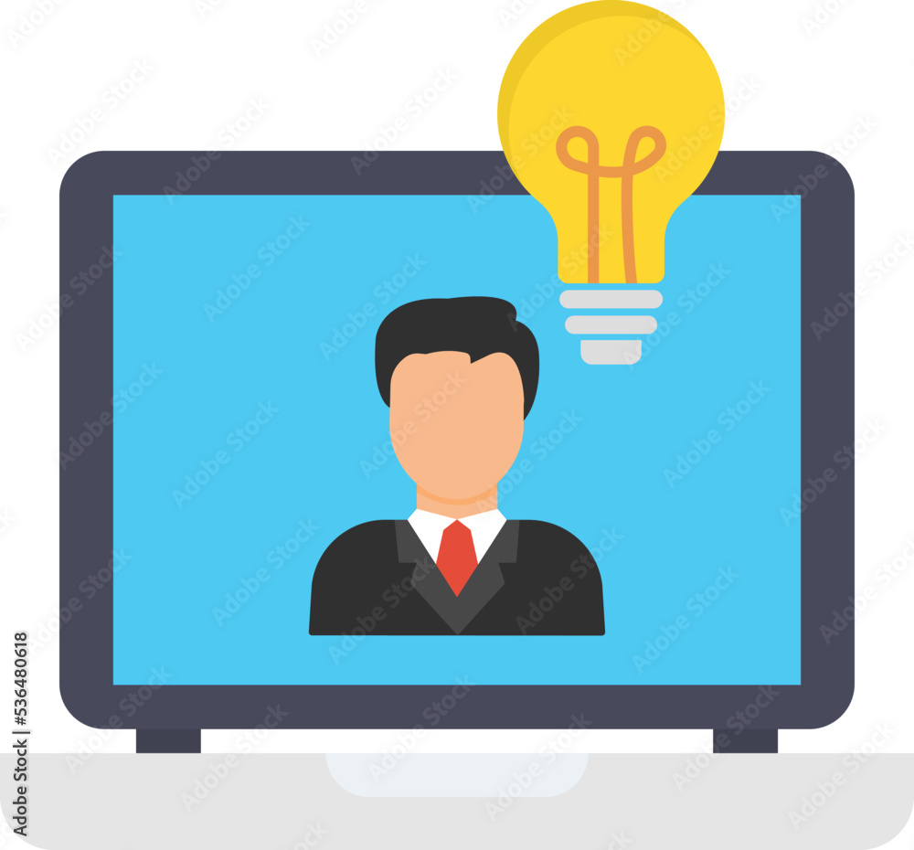 Online creative idea Vector Icon
Online creative idea Vector Icon