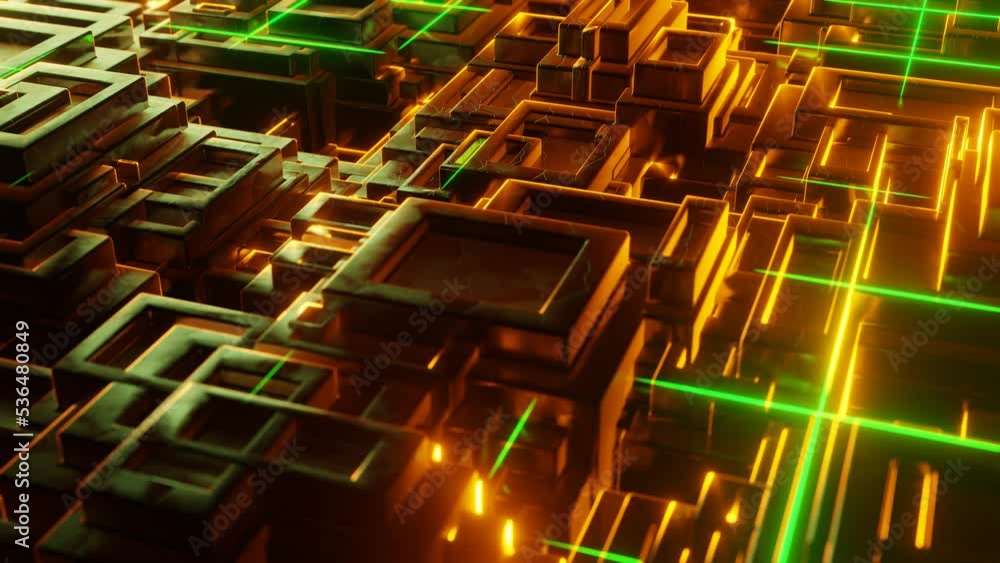 Vidéo Stock Abstract seamless geometric animation loop of hard surface ...