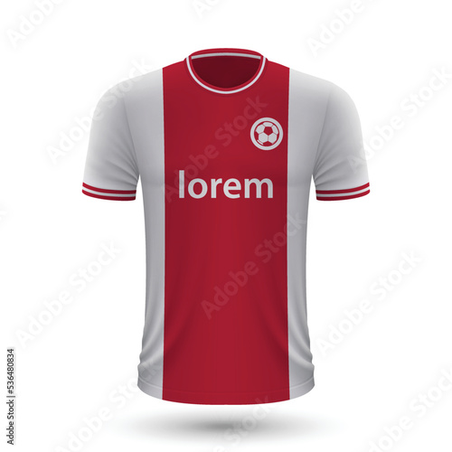 Realistic soccer shirt Ajax photo