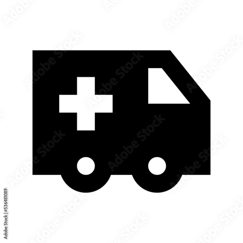 Ambulance Flat Vector Icon