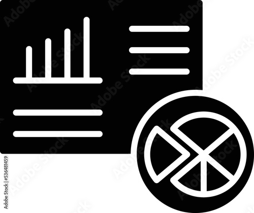Business management Graph Vector Icon

