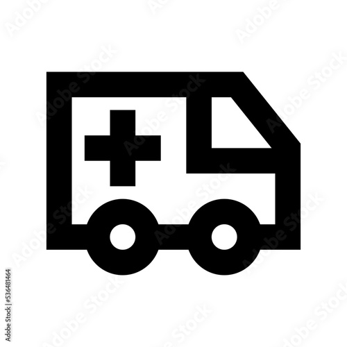 Ambulance Flat Vector Icon