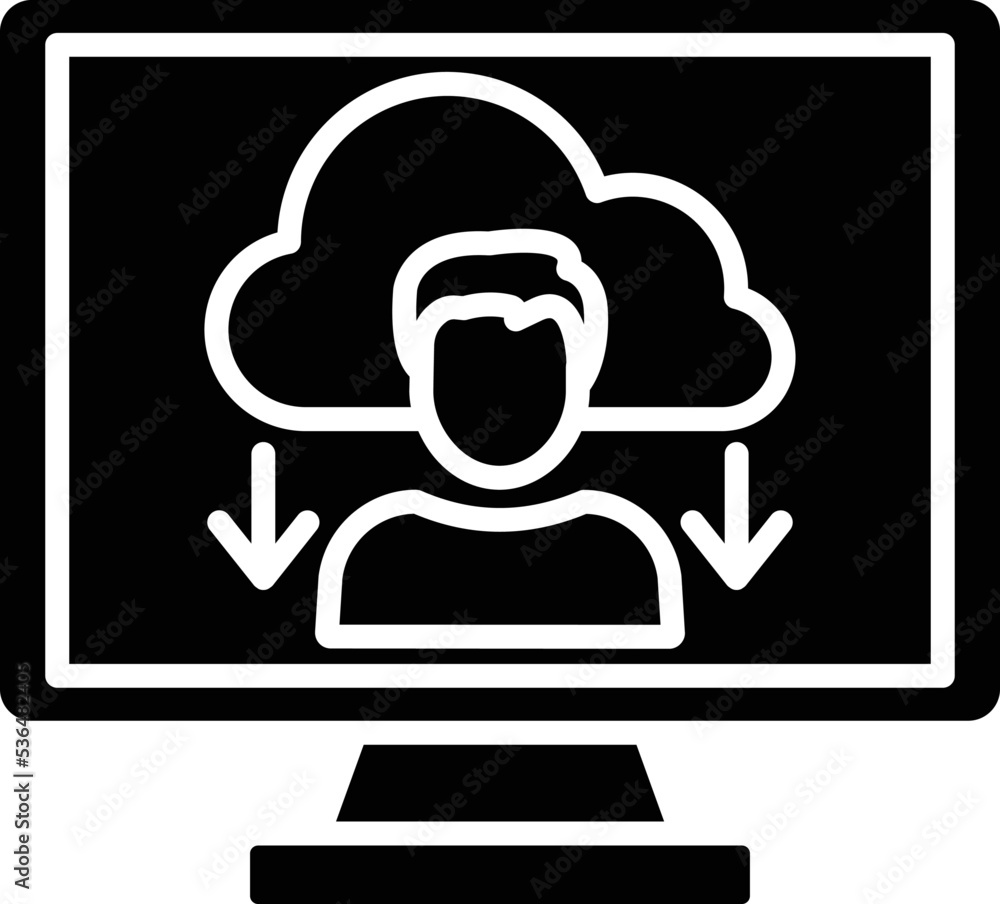 clouds database Vector Icon
