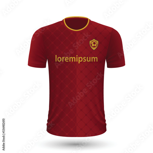 Realistic soccer shirt Roma
