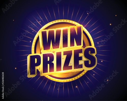 win prizes gifts promotional golden background