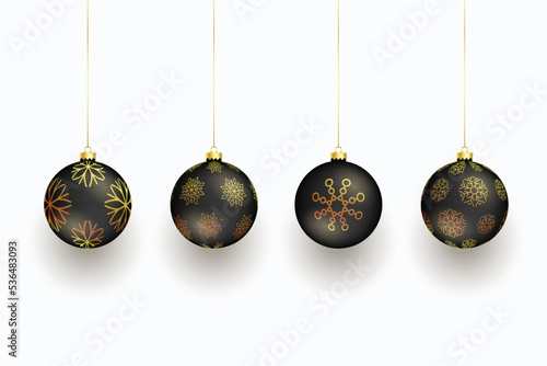 set of premium christmas bauble design for xmas celebration