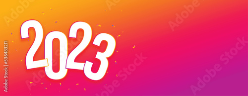 minimal style new year 2023 vibrant banner