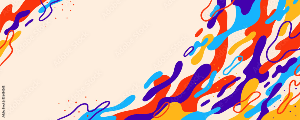 Fototapeta premium Abstract trendy liquid background design. Retro 80s and fluid pattern for copy space frame design and wallpaper