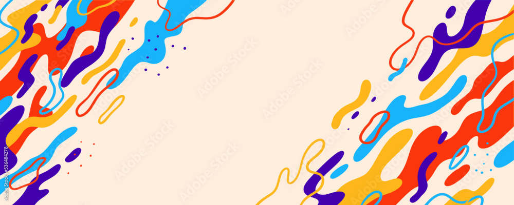 Fototapeta premium Abstract trendy liquid background design. Retro 80s and fluid pattern for copy space frame design and wallpaper