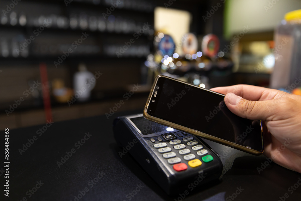 Payment by mobile phone.