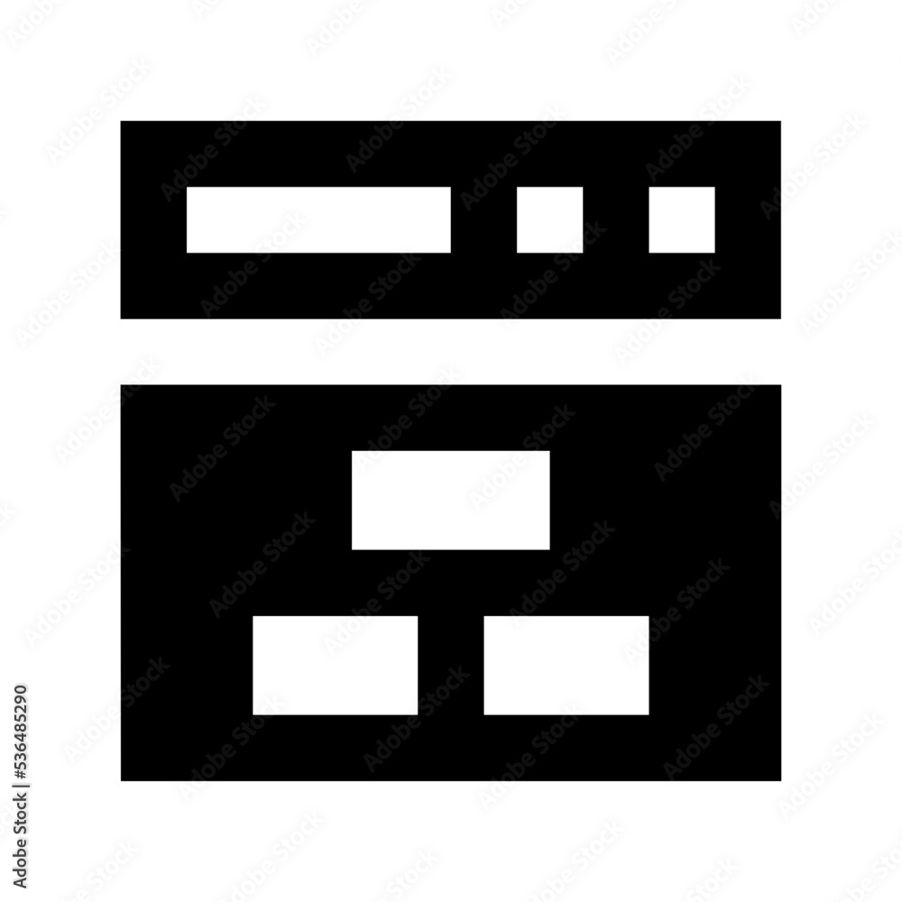 Web Layout Flat Vector Icon Web Layout Flat Vector Icon