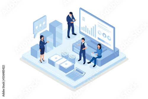 Financial management concept. Can use for web banner, infographics, hero images, isometric vector modern illustration © Alwie99d