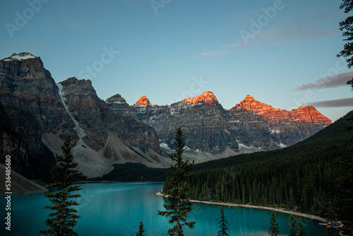 Morning view of Moraine Lake