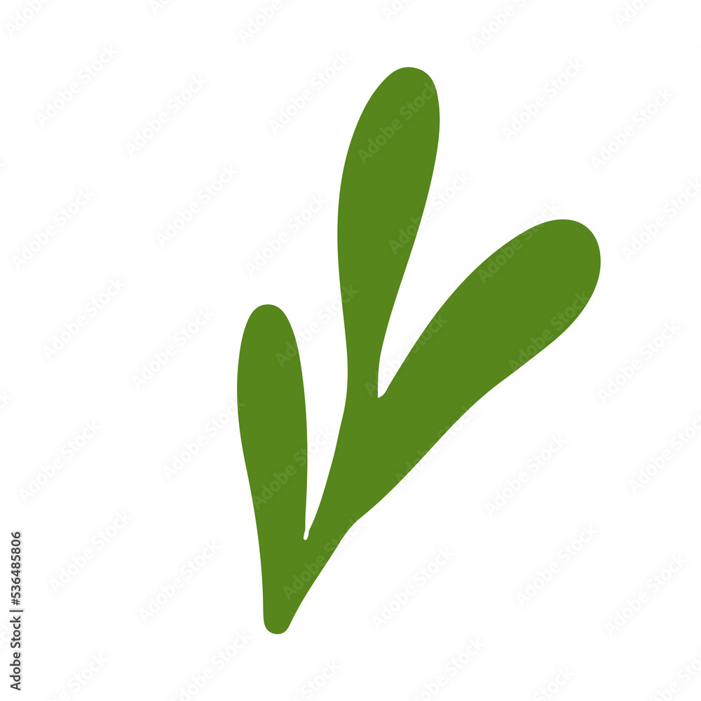 Simple leaf illustration for design element and ornament Simple leaf illustration for design element and ornament
