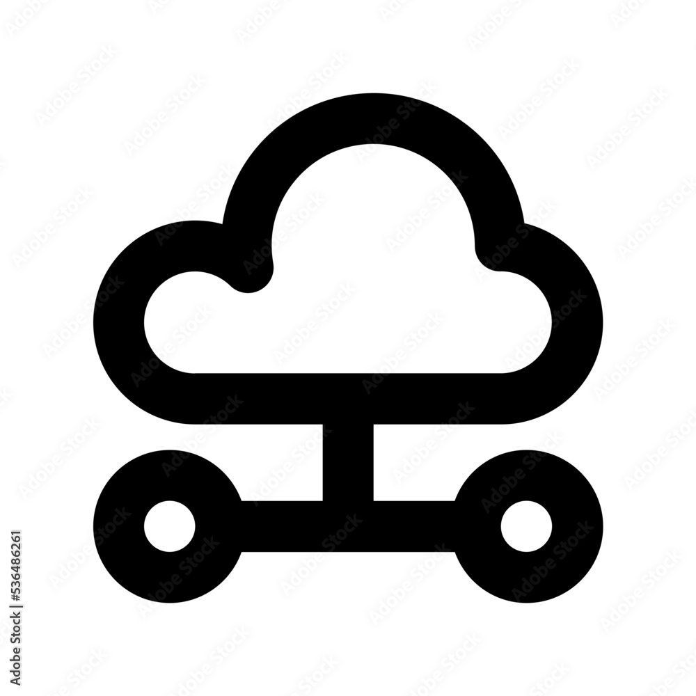 Cloud Network Flat Vector Icon Cloud Network Flat Vector Icon