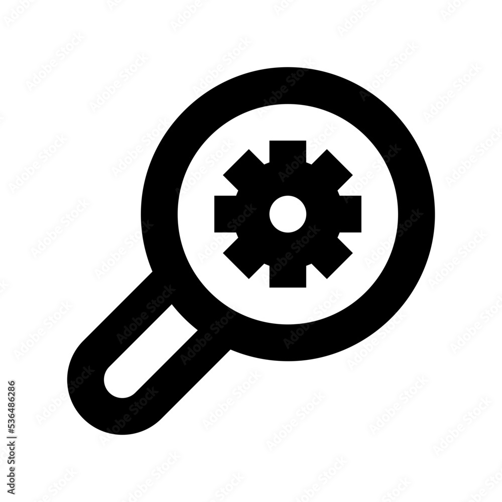 Search Settings Flat Vector Icon Search Settings Flat Vector Icon