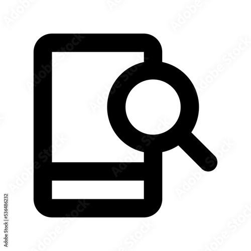 Mobile Search Flat Vector Icon