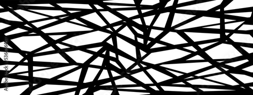 Abstract black line crack broken on white monochrome background vector